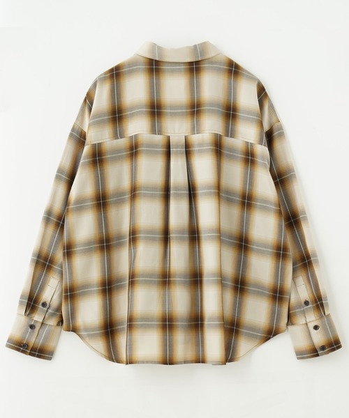 ROSE BUD（ローズバッド）の「チェックシャツ（シャツ/ブラウス・レディース・ベージュ/ブラウン・ONE SIZE）」の4枚目の写真