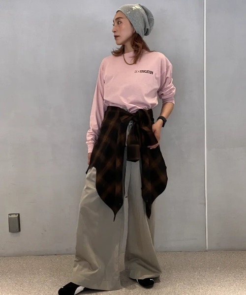 ROSE BUD（ローズバッド）の「チェックシャツ（シャツ/ブラウス・レディース・ベージュ/ブラウン・ONE SIZE）」の9枚目の写真