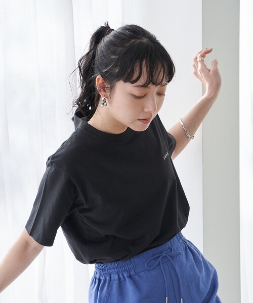 coen(コーエン)の「USAコットン COENロゴ刺繍Tシャツ(Tシャツ/カットソー・レディース・ダークグレー/ライトピンク/ブラック/オフホワイト/その他1/ロイヤルブルー・M/L)」の7枚目の写真