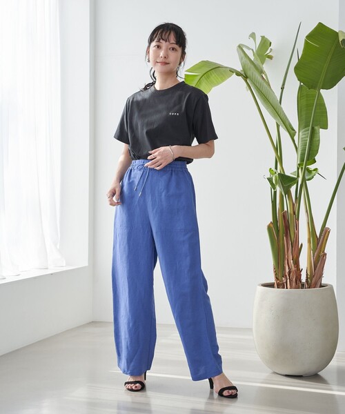 coen(コーエン)の「USAコットン COENロゴ刺繍Tシャツ(Tシャツ/カットソー・レディース・ダークグレー/ライトピンク/ブラック/オフホワイト/その他1/ロイヤルブルー・M/L)」の8枚目の写真