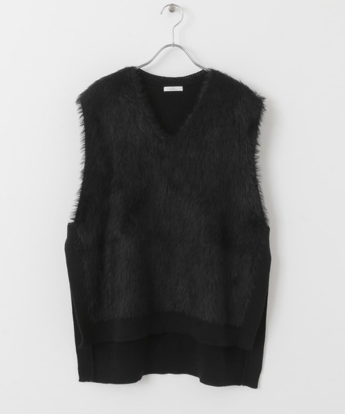 ITEMS URBANRESEARCH(アイテムズ アーバンリサーチ)の「フロントシャギーベスト(ベスト・レディース・ベージュ/ブラック/ライトベージュ・FREE)」の4枚目の写真