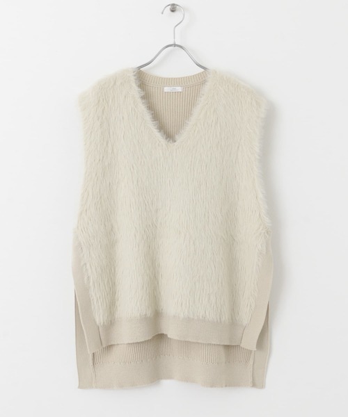 ITEMS URBANRESEARCH(アイテムズ アーバンリサーチ)の「フロントシャギーベスト(ベスト・レディース・ベージュ/ブラック/ライトベージュ・FREE)」の5枚目の写真