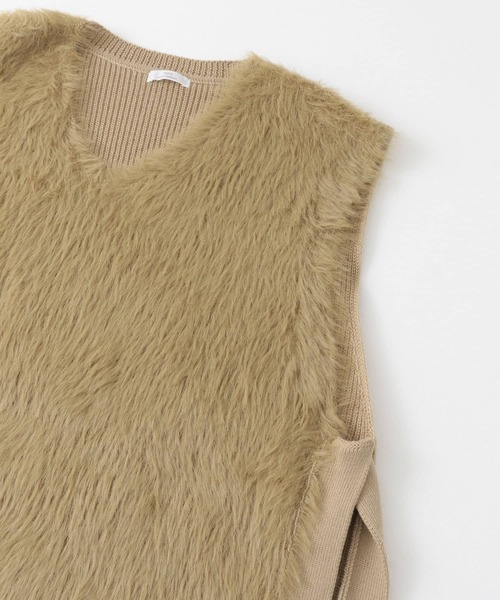 ITEMS URBANRESEARCH(アイテムズ アーバンリサーチ)の「フロントシャギーベスト(ベスト・レディース・ベージュ/ブラック/ライトベージュ・FREE)」の7枚目の写真