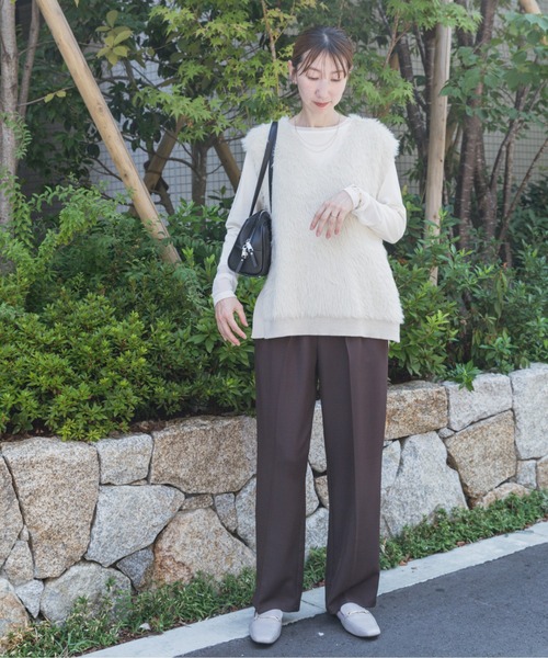 ITEMS URBANRESEARCH(アイテムズ アーバンリサーチ)の「フロントシャギーベスト(ベスト・レディース・ベージュ/ブラック/ライトベージュ・FREE)」の21枚目の写真