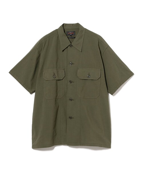 BEAMS PLUS（ビームスプラス）の「テクスチャード リップストップ ミリタリー シャツ（シャツ/ブラウス・メンズ・ネイビー/カーキ/オリーブ・M/L/XL/S）」の14枚目の写真