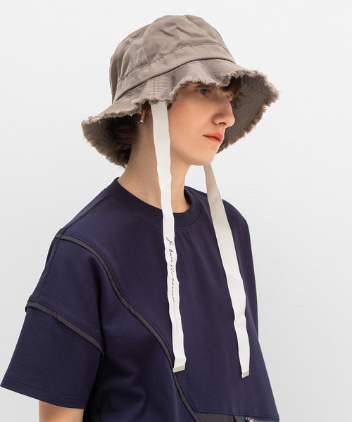 AULA AILA（アウラアイラ）の「ポケットコンビネーションTシャツ（Tシャツ/カットソー・レディース・ネイビー/ブラック/オフホワイト・0）」の6枚目の写真