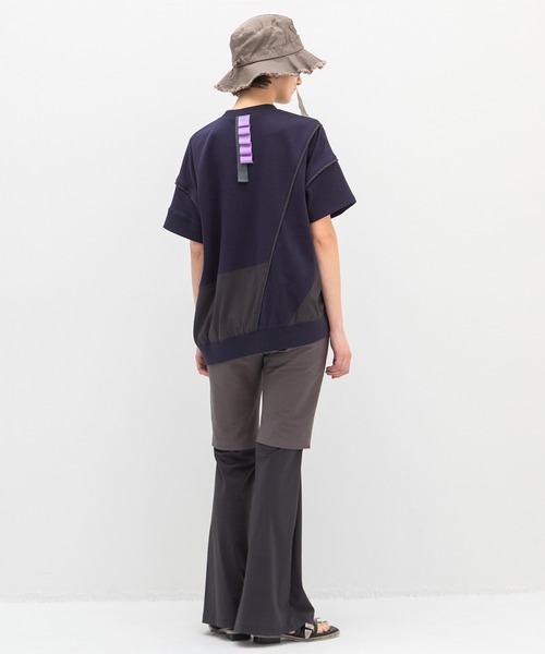 AULA AILA（アウラアイラ）の「ポケットコンビネーションTシャツ（Tシャツ/カットソー・レディース・ネイビー/ブラック/オフホワイト・0）」の9枚目の写真