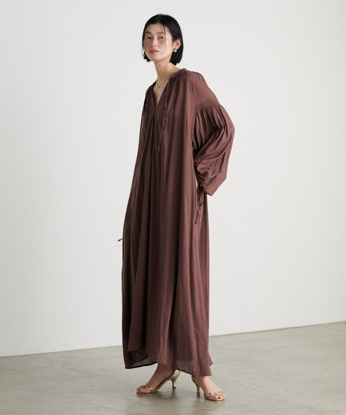 LARUTA ボリュームスリーブワンピース LARUTA ワンピース 「LARUTA」ボリュームスリーブ大人のたっぷり