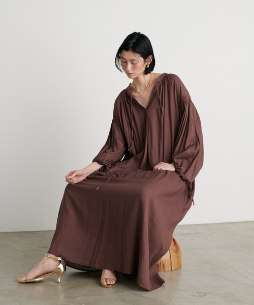 フランスアンティーク好きに♡maruta コットンたっぷりギャザーワンピース