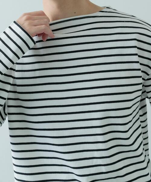 ITEMS URBANRESEARCH（アイテムズ アーバンリサーチ）の「バスクボーダー コットンカットソー（Tシャツ/カットソー・メンズ・ブルー/ホワイト・LARGE/MEDIUM/SMALL）」の13枚目の写真