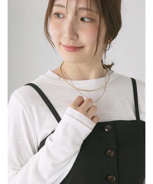 Te chichi TERRASSE(テチチテラス)の「レイヤードセットロングTシャツ《2025spring catalog item》(Tシャツ/カットソー・レディース・チャコールグレー/グレー/オフホワイト・F)」の11枚目の写真