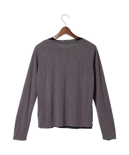 Te chichi TERRASSE(テチチテラス)の「レイヤードセットロングTシャツ《2025spring catalog item》(Tシャツ/カットソー・レディース・チャコールグレー/グレー/オフホワイト・F)」の15枚目の写真