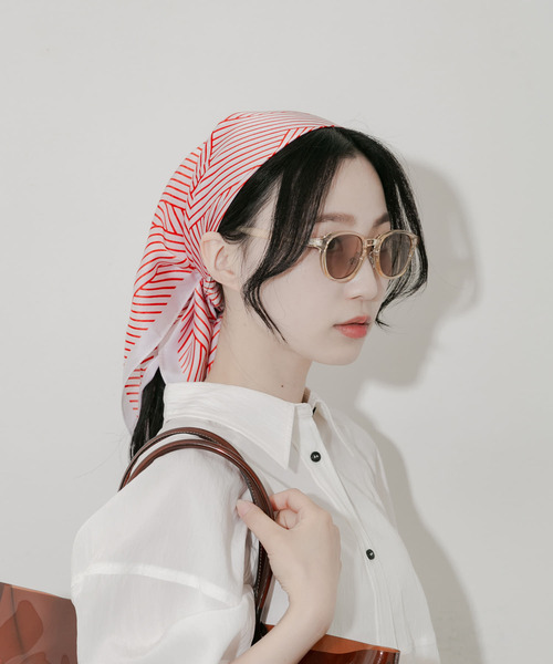 SMELLY（スメリー）の「アソートパターンスカーフ（バンダナ/スカーフ・レディース・ブラック/オレンジ/イエロー/ブルー/ブラウン/グリーン/ブルー系その他/イエロー系その他/ドット/ミント/レッド/ブラック系その他/グレー系その他・-）」の15枚目の写真