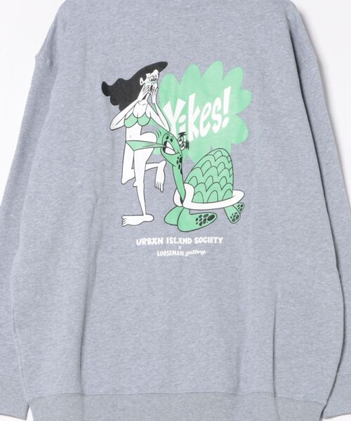 URBAN ISLAND SOCIETY(アーバンアイランドソサエティ)の「【URBAN ISLAND SOCIETY/アーバンアイランドソサエティ】Yikes! Honu Zip Hoodie/ジップアップパーカー(パーカー・メンズ・ヘザーグレー/パープル・SMALL/MEDIUM/LARGE/X-LARGE/XX-LARGE)」の6枚目の写真