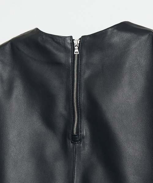 5351 POUR LES HOMMES（ゴーサンゴーイチプールオム）の「【セットアップ対応】レザー ジップ 半袖Tシャツ（Tシャツ/カットソー・メンズ・ブラック・44/46/48/50）」の8枚目の写真