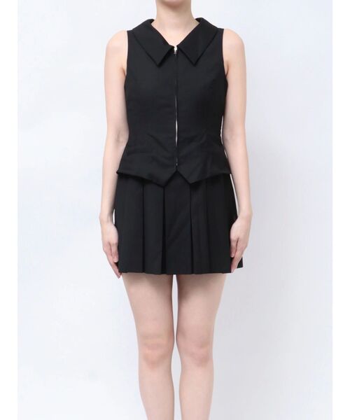 EMODA（エモダ）の「レイヤーベストチェーンワンピース（ワンピース・レディース・ブラック/グレー/ベージュ・SMALL/MEDIUM）」の13枚目の写真