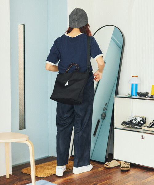 KiU(キウ)の「KiU×FREAK'S STORE/キウ×フリークスストア 別注 2WAY 600D TOTE BAG 600D トートバッグ 撥水(トートバッグ・レディース・レオパード/ベージュ/ブラック・ONE SIZE)」の11枚目の写真