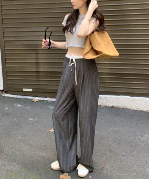 Mela(メラ)の「STRIPE TROUSERS(スラックス・レディース・グレー/ネイビー・L/M/S)」の18枚目の写真