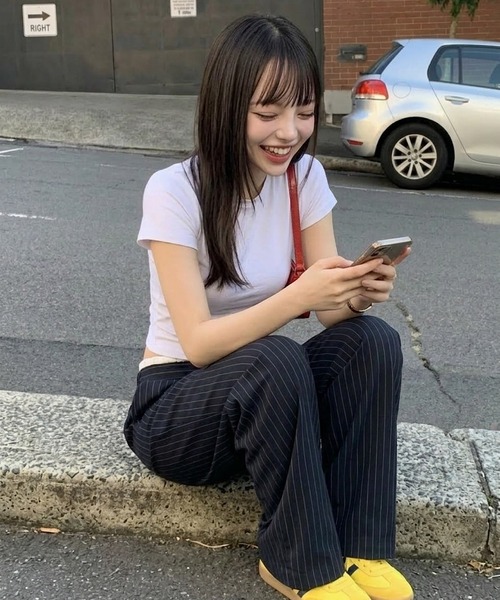 Mela(メラ)の「STRIPE TROUSERS(スラックス・レディース・グレー/ネイビー・L/M/S)」の22枚目の写真