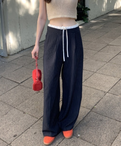 Mela(メラ)の「STRIPE TROUSERS(スラックス・レディース・グレー/ネイビー・L/M/S)」の21枚目の写真