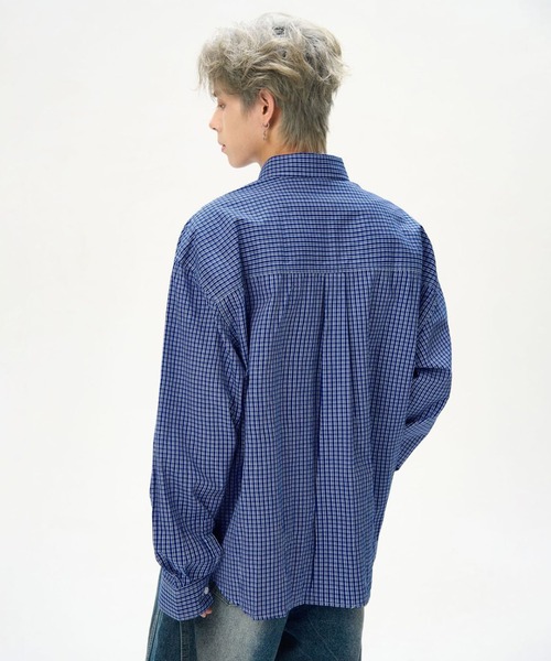 B'day（ビーデイ）の「【 B'day / ビーデー 】マイクロチェック ボタンダウンカラーシャツ（シャツ/ブラウス・メンズ・ブルー・X-LARGE/LARGE/MEDIUM/XX-LARGE）」の15枚目の写真