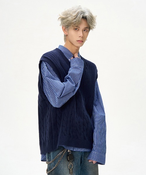 B'day（ビーデイ）の「【 B'day / ビーデー 】マイクロチェック ボタンダウンカラーシャツ（シャツ/ブラウス・メンズ・ブルー・X-LARGE/LARGE/MEDIUM/XX-LARGE）」の19枚目の写真