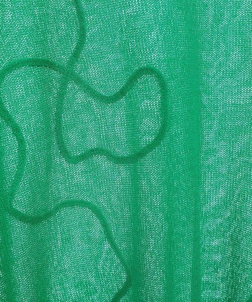 Green Parks(グリーンパークス)の「・ANDSEARCH コード刺繍シアーニット(ニット/セーター・レディース・ブラック/オフホワイト/グリーン・FREE)」の20枚目の写真