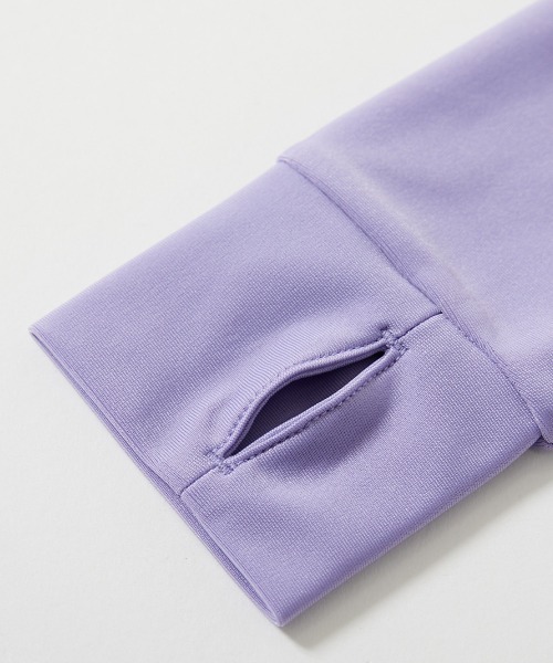 devirock（デビロック）の「UVカット 無地＆柄 長袖ジップラッシュガード（ラッシュガード・キッズ・ピンク/パープル系1/スミクロ/イエロー系1/ブルーグレー/サックスブルー/オフホワイト/バイオレット・160cm/150cm/140cm/130cm/120cm/110cm/100cm）」の12枚目の写真