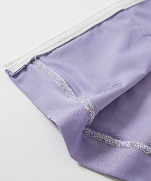 devirock（デビロック）の「UVカット 無地＆柄 長袖ジップラッシュガード（ラッシュガード・キッズ・ピンク/パープル系1/スミクロ/イエロー系1/ブルーグレー/サックスブルー/オフホワイト/バイオレット・160cm/150cm/140cm/130cm/120cm/110cm/100cm）」の14枚目の写真