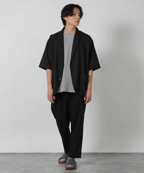 LAKOLE（ラコレ）の「TRルーズジャケット半袖 / 288150（テーラードジャケット・メンズ・ブラック/グレー/ネイビー/サンドグレー・MEDIUM/LARGE）」の5枚目の写真