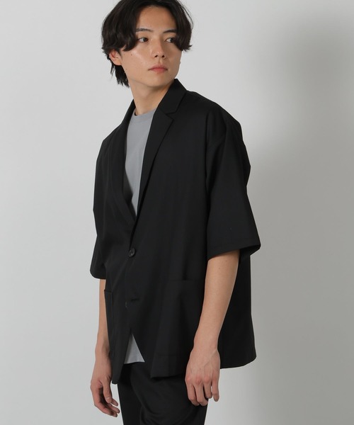 LAKOLE（ラコレ）の「TRルーズジャケット半袖 / 288150（テーラードジャケット・メンズ・ブラック/グレー/ネイビー/サンドグレー・MEDIUM/LARGE）」の6枚目の写真