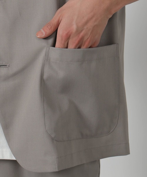 LAKOLE（ラコレ）の「TRルーズジャケット半袖 / 288150（テーラードジャケット・メンズ・ブラック/グレー/ネイビー/サンドグレー・MEDIUM/LARGE）」の15枚目の写真