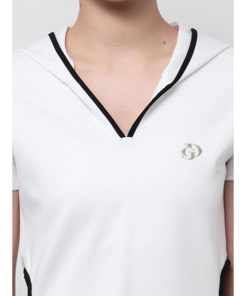 GYDA（ジェイダ）の「GD SIDE OPENパーカーワンピース（ワンピース・レディース・ブラック/オフホワイト・FREE）」の21枚目の写真