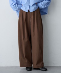 anyfee（エニフィー）の「【anyfee/大きいサイズ】機能性付き美シルエット多タックワイドパンツ《接触冷感/吸水速乾/UVカット/ストレッチ/機能性》（スラックス）」