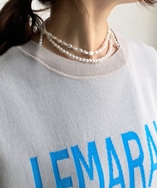 DouDou（ドゥドゥ）の「LEMARAISジャガードニットタンク（ニット/セーター・レディース・オフホワイト/ブラック/グレイッシュベージュ・FREE）」の9枚目の写真