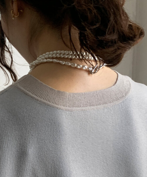 DouDou（ドゥドゥ）の「LEMARAISジャガードニットタンク（ニット/セーター・レディース・オフホワイト/ブラック/グレイッシュベージュ・FREE）」の8枚目の写真