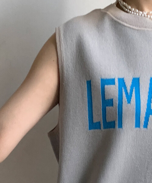 ニット セーター LEMARAISジャガードニットタンク レディース DouDou ニット セーター LEMARAISジャガードニットタンク
