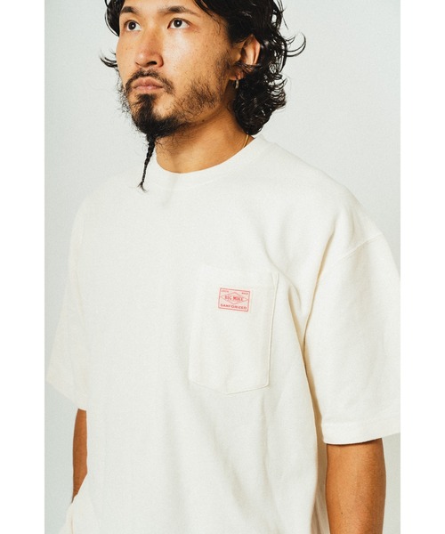 BIG MIKE(ビッグマイク)の「BIG MIKE ビックマイク/ 鹿の子 サングラスポケット 半袖Tシャツ / 102528760(Tシャツ/カットソー・メンズ・ナチュラル/グレイッシュブルー/チャコール・MEDIUM/LARGE/X-LARGE)」の5枚目の写真