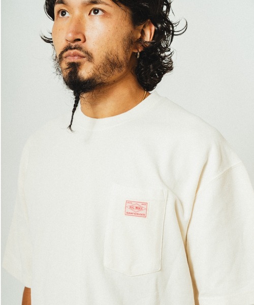 BIG MIKE(ビッグマイク)の「BIG MIKE ビックマイク/ 鹿の子 サングラスポケット 半袖Tシャツ / 102528760(Tシャツ/カットソー・メンズ・ナチュラル/グレイッシュブルー/チャコール・MEDIUM/LARGE/X-LARGE)」の13枚目の写真