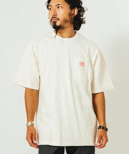 BIG MIKE(ビッグマイク)の「BIG MIKE ビックマイク/ 鹿の子 サングラスポケット 半袖Tシャツ / 102528760(Tシャツ/カットソー・メンズ・ナチュラル/グレイッシュブルー/チャコール・MEDIUM/LARGE/X-LARGE)」の14枚目の写真