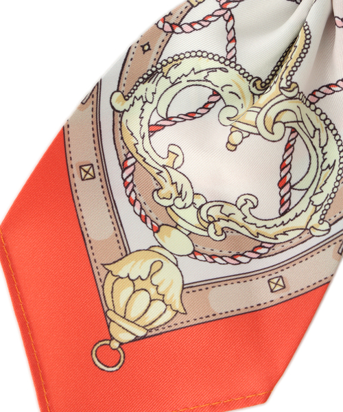 Petit Honfleur（プチオンフルール）の「【2025春夏】ワンタッチプリントスカーフ（ストール/ショール・レディース・オレンジ/グリーン・フリー）」の10枚目の写真