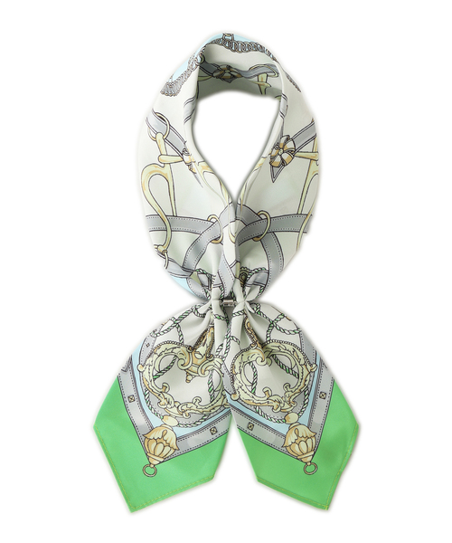 Petit Honfleur（プチオンフルール）の「【2025春夏】ワンタッチプリントスカーフ（ストール/ショール・レディース・オレンジ/グリーン・フリー）」の14枚目の写真