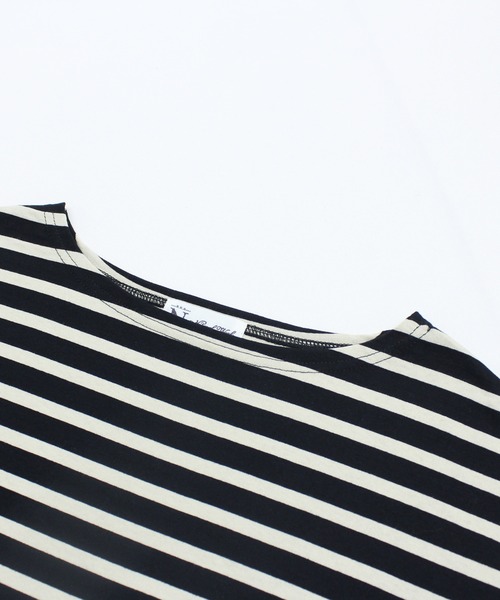 RNA-N(アールエヌエーエヌ)の「M2431 コットンボーダーバスクT(Tシャツ/カットソー・レディース・ベージュ系その他/ブラック×ホワイト/ブラック系その他/ホワイト×イエロー・FREE)」の19枚目の写真