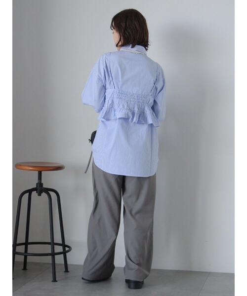 ehka sopo(エヘカソポ)の「リボンタックパンツ(その他パンツ・レディース・ブラック/ベージュ/グレー・F)」の8枚目の写真