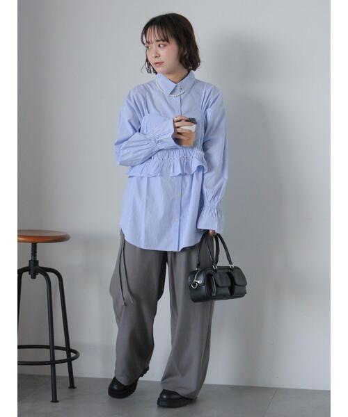 ehka sopo(エヘカソポ)の「リボンタックパンツ(その他パンツ・レディース・ブラック/ベージュ/グレー・F)」の9枚目の写真