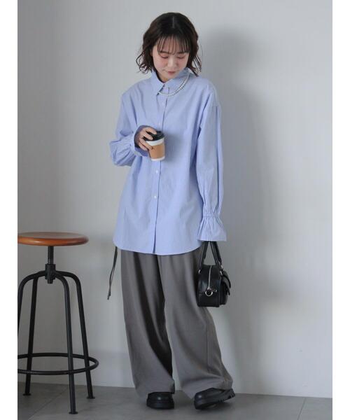 ehka sopo(エヘカソポ)の「リボンタックパンツ(その他パンツ・レディース・ブラック/ベージュ/グレー・F)」の11枚目の写真