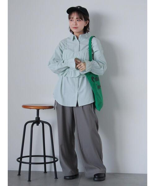 ehka sopo(エヘカソポ)の「リボンタックパンツ(その他パンツ・レディース・ブラック/ベージュ/グレー・F)」の13枚目の写真