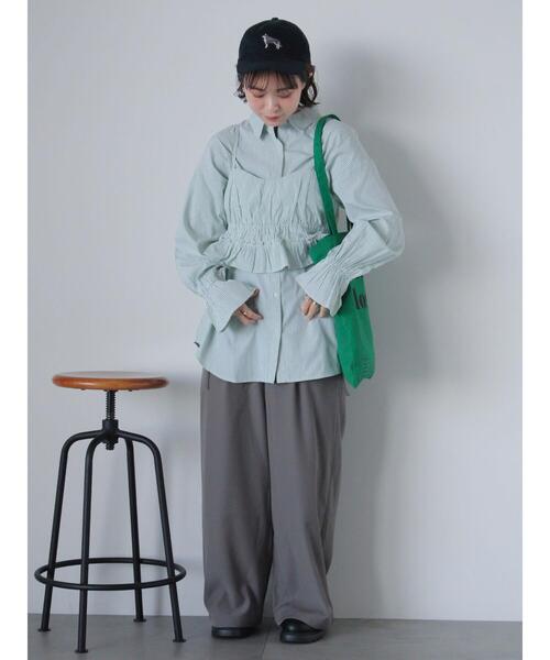 ehka sopo(エヘカソポ)の「リボンタックパンツ(その他パンツ・レディース・ブラック/ベージュ/グレー・F)」の15枚目の写真