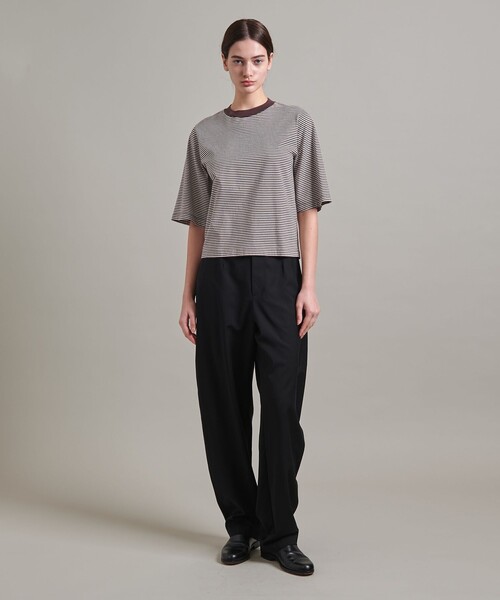 LOEFF（ロエフ）の「＜LOEFF＞スビンコットン ショートスリーブ Tシャツ（Tシャツ/カットソー・レディース・ブラック/ホワイト/ダークブラウン/オレンジ・FREE）」の13枚目の写真