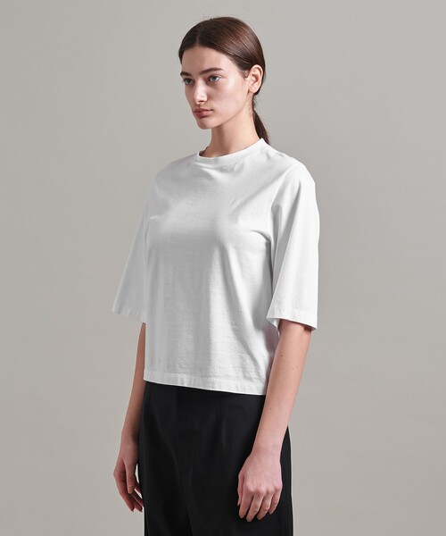 LOEFF（ロエフ）の「＜LOEFF＞スビンコットン ショートスリーブ Tシャツ（Tシャツ/カットソー・レディース・ブラック/ホワイト/ダークブラウン/オレンジ・FREE）」の18枚目の写真